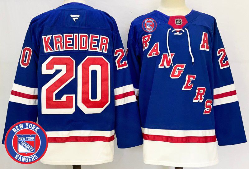 Men New York Rangers #20 Kreider Blue Fanatics 2025 NHL Jersey style 7->new york rangers->NHL Jersey
